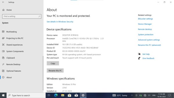 DELL LATITUDE 5410 | i5 10th gen | 16GB RAM | 256GB NVMe SSD | 14" Full HD Touch Display | Backlit Keyboar