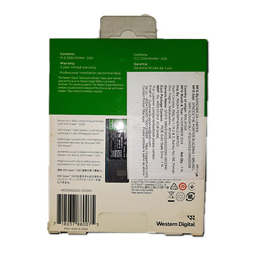 WD green nvme SSD sn350